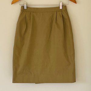 Celine Paris Pencil Career Khaki Skirt Size Small Neutrals Minimalist Basics